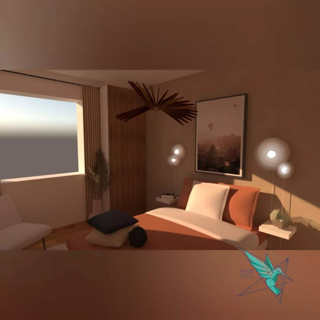 réalisation 3D architecture chambre